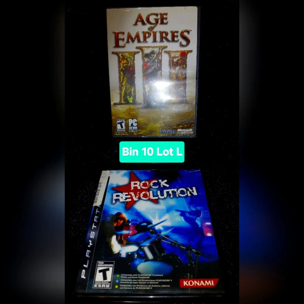 Age Of Empires 3 Disc Game And Rock Revolution Video Game - Blue Cover